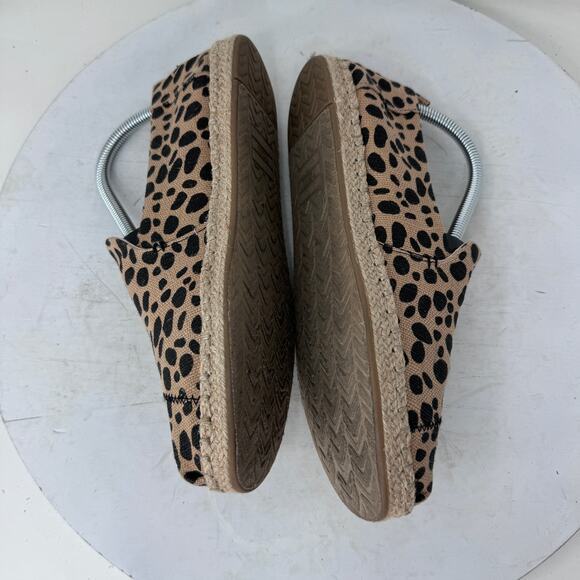 Toms X Clare V. Espadrille Flats Leopard Heritage Canvas Brown Womens Size 8.5 - Picture 6 of 8